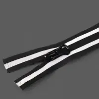 Молния &laquo;Спираль&raquo;, №5, разъёмная, водонепроницаемая, со светоотражающей лентой, замок автомат, 100 см, чёрная, серая