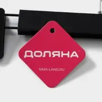 Вешалка для брюк и юбок с зажимами Доляна, 30&times;17 см, цвет чёрный