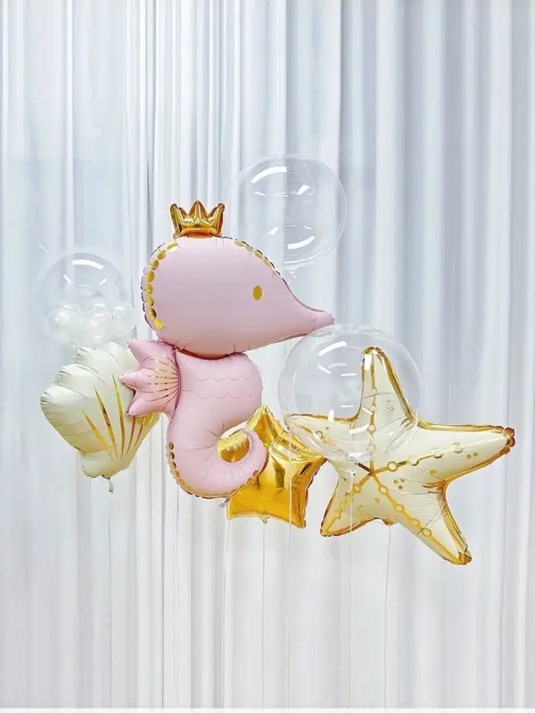 Воздушный шар фольгированный 21" &laquo;Морская ракушка&raquo;, кремовый сатин