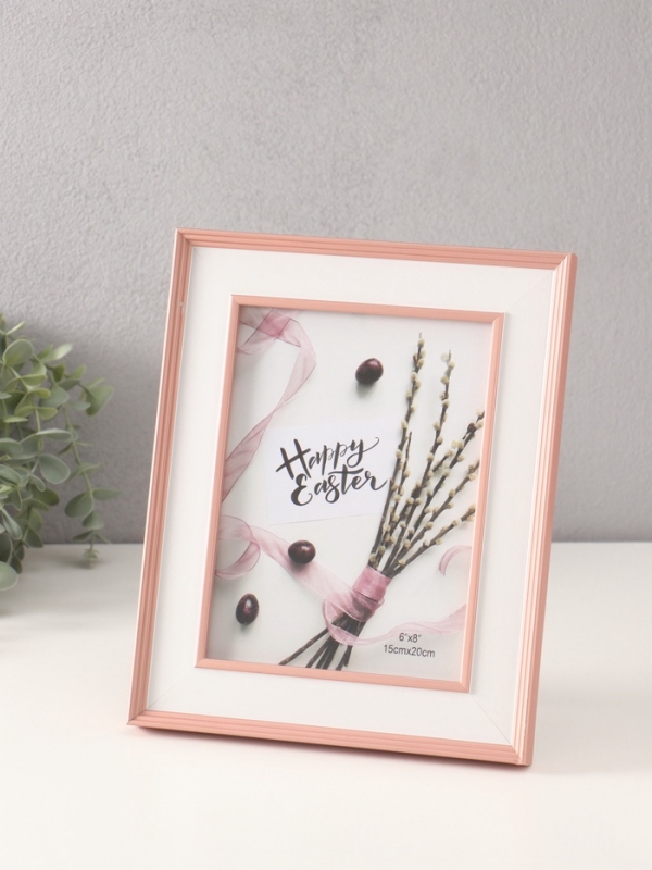 Фоторамка пластик 15х20 см "Романтизм" розовая 2,5х21,2х26,2 см