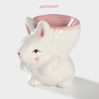 Подставка для яйца Доляна &laquo;Зайка&raquo;, 8&times;5,5&times;7,5 см, цвет розовый