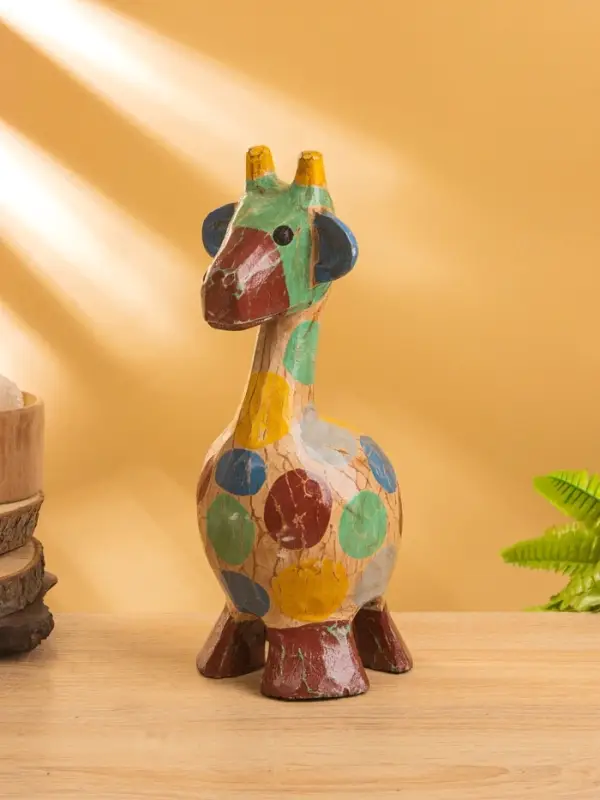 Сувенир "Жирафик" дерево 12х12х30 см, разноцветный