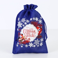 Мешок с термонаклейкой &laquo;Рябина на снегу&raquo;, 16 х 24 см +/- 1.5 см, Новый год