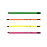 Карандаш чернографитный ErichKrause &laquo;JOY&raquo;, HB, грифель d=2.2 мм, пластик, круглый, в тубусе, неон МИКС