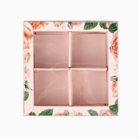 Коробка под 4 конфеты с ячейками &laquo;Для тебя&raquo;, 10 х 10 х 3 см