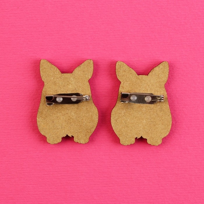 Значки деревянные, неразлучники &laquo;Одно приключение&raquo;, 2 шт., 8 х 12 см.