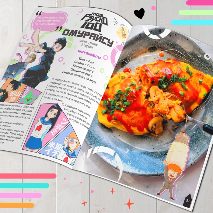 Книга с рецептами в твёрдом переплёте &laquo;Повар-отаку&raquo;, 64 стр.