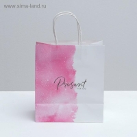 Пакет подарочный крафтовый, упаковка, &laquo;Present for you&raquo;, 22 х 25 х 12 см