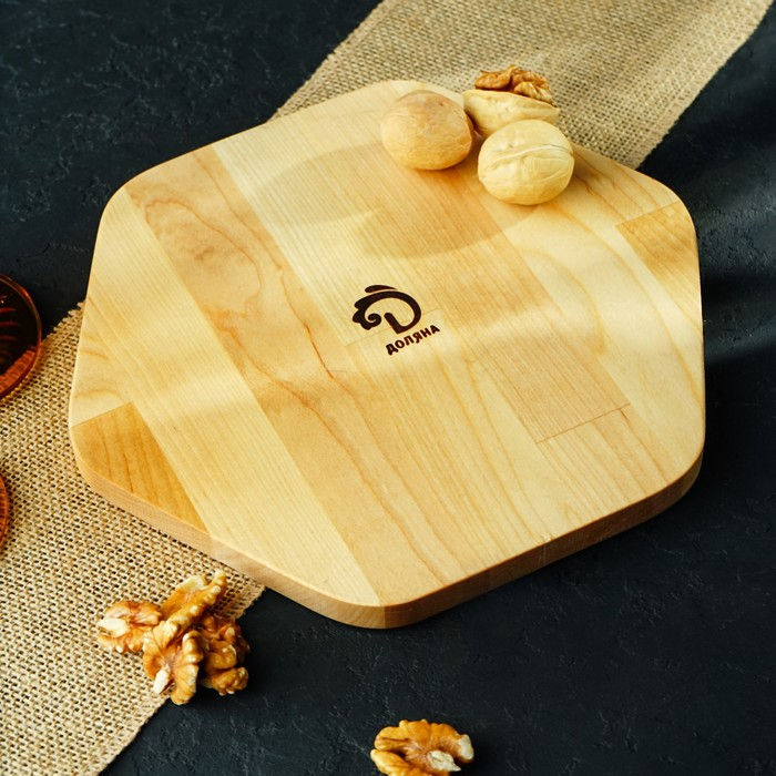 Менажница Доляна &laquo;Ромб&raquo;, 27&times;27 см, 4 секции, берёза