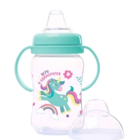 Поильник-непроливайка, мягкий носик, от 9 мес., 270 мл., &laquo;Единорог&raquo;, M&B