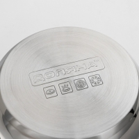 Кастрюля с крышкой из нержавеющей стали Доляна &laquo;Классика&raquo;, 1,5 л, d=17,5 см, капульное дно