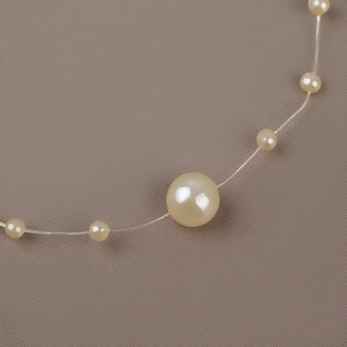 Жемчуг на леске, 3/8 мм, 9 &plusmn; 0,5 м, цвет золотой