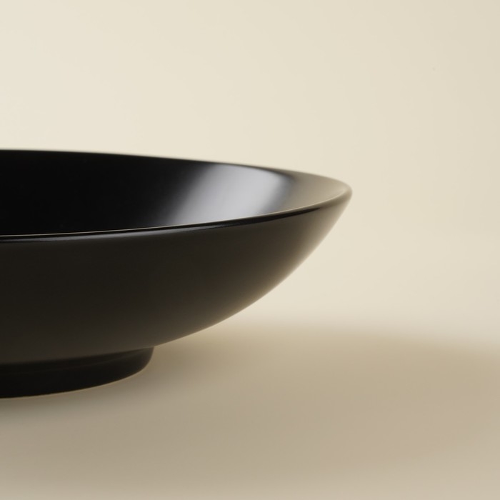 Набор мисок фарфоровых SL Home &laquo;Дарк&raquo;, 380 мл, d=16,5 см, цвет чёрный
