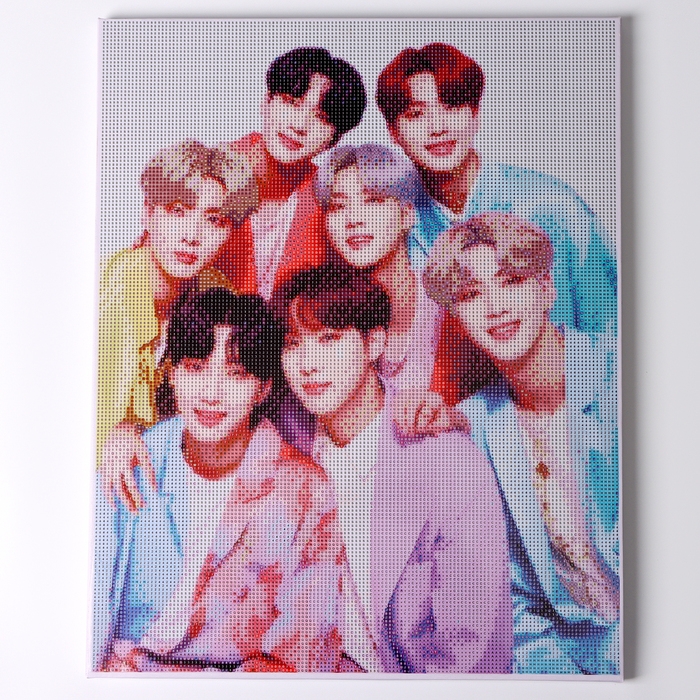 Алмазная мозаика с полным заполнением на холсте с подрамником &laquo;K-POP&raquo;, 40 х 50 см