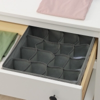 Органайзер для хранения белья Доляна &laquo;Кло&raquo;, 16 ячеек, 32&times;32&times;12 см, цвет чёрный