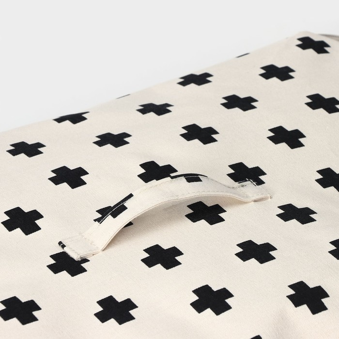 Кофр для хранения вещей &laquo;Ажур&raquo;, 55&times;42&times;25 см, цвет чёрно-молочный