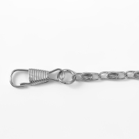 Цепочка для сумки, с карабинами, алюминиевая, 4 &times; 13 мм, 120 см, цвет серебряный