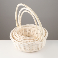 Набор корзин &laquo;Косичка&raquo;, 3 шт, 35&times;12/38 см, 29&times;11/32 см, 24&times;10/27 см, ива