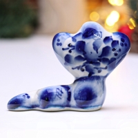 Сувенир "Змея Василиса" 8х12 см, гжель