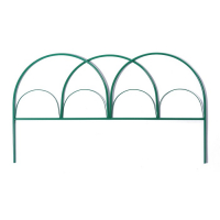 Ограждение декоративное, 50 &times; 425 см, 5 секций, металл, зелёное, &laquo;Парашют&raquo;, Greengo