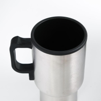 Термокружка Мастер К, 450 мл, 16&times;8.5 см, автомобильная, сохраняет тепло 4 ч, 16&times;8.5 см, нержавеющая сталь, серебристая