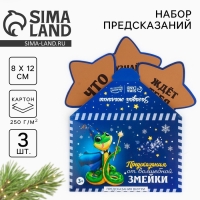 Набор предсказаний на Новый Год в конверте &laquo;Новогодняя коллекция: От волшебной змейки&raquo;, 8 х 12 см