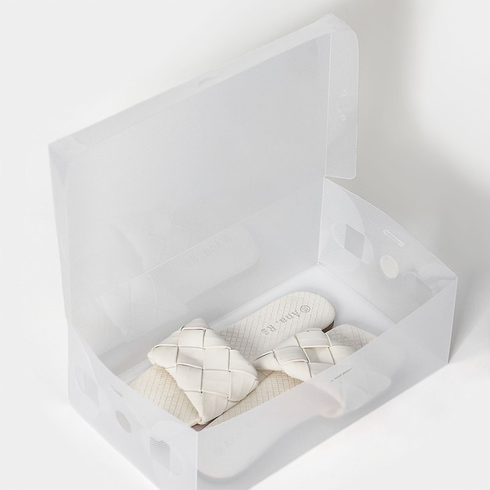 Коробка для хранения обуви с крышкой Large size, 20&times;33&times;12 см, 6 шт