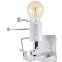 Бра "Человечек" E27 40Вт белый 14х14х17 см