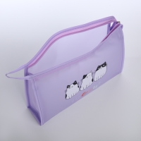 Косметичка на молнии, цвет сиреневый