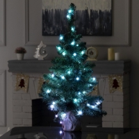 Умная гирлянда &laquo;Нить&raquo; 5 м роса, IP20, серебристая нить, 50 LED, управление с приложения, свечение RGB, USB