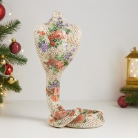 Фигура "Змея Нагайна" 17х15х31см, цветная белая