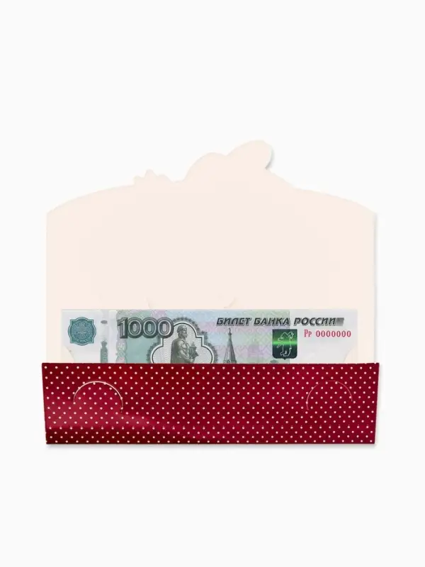 Конверт для денег формовой &laquo;Кошечка&raquo;, 17.5 &times; 8 см