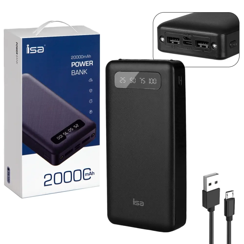 Внешний аккумулятор PB-102 20000 mAh черный