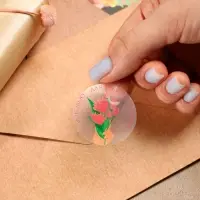 Наклейки для подарков и цветов &laquo;От всей души&raquo;, цветы, винил, 9.3 х 16 см