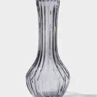 Ваза стекло настольная "Имоджин" 22,5х9 см, серый