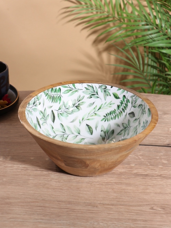 Салатник &laquo;Оливковая ветвь&raquo;, 25&times;25&times;10 см, дерево манго