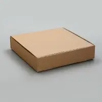 Упаковка для пирога, бурая, 23 х 23 х 5 см