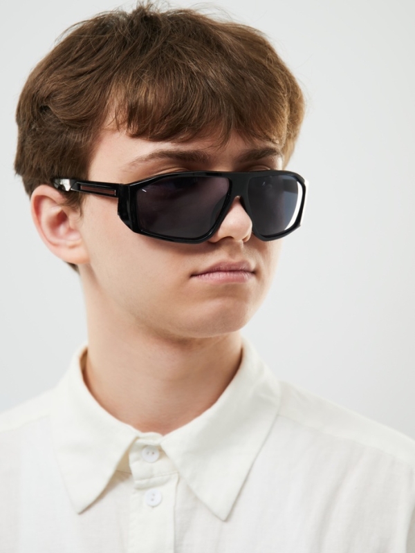 Очки солнцезащитные спортивные, uv 400, ширина 14.7 см, дужка 13.5 см, высота 4.2 см, черные   10807