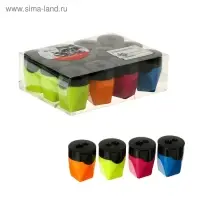 Точилка с контейнером &laquo;Классика&raquo;, двойная, корпус МИКС