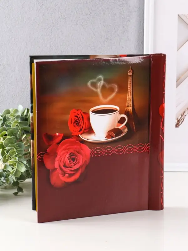 Фотоальбом 10 магнитных листов "Алая роза" 23X28см, пер-т внутр.спираль