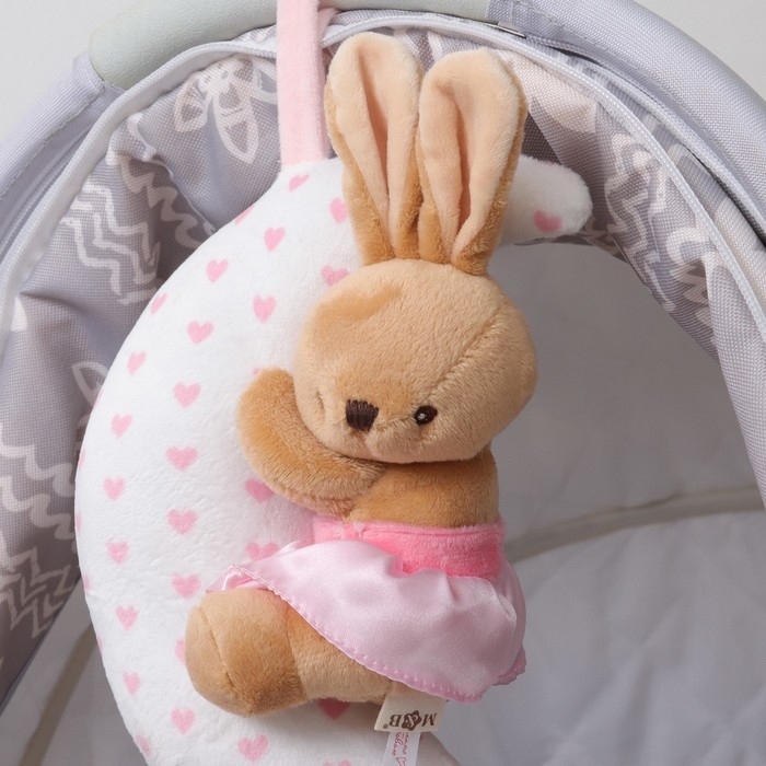 Подвеска музыкальная &laquo;Зайка на луне&raquo;, заводная, на кроватку, коляску, Mum&Baby