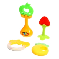 Набор погремушек с прорезывателем для зубов &laquo;Фруктики. Яблоко&raquo;, 4 шт