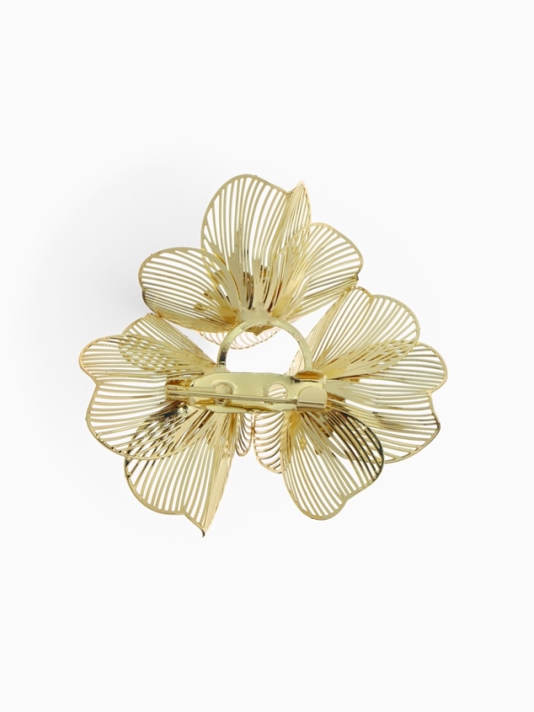 Брошь &laquo;Цветы&raquo; незабудки, цвет белый в золоте