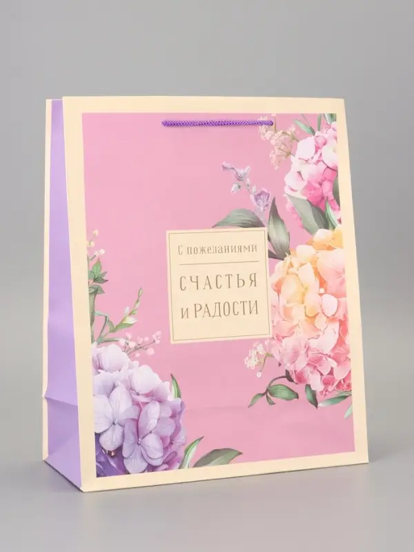 Пакет подарочный ламинированный &laquo;Цветочный сад&raquo; 26&times;12&times;32 см