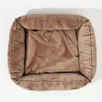 Лежанка для кошек и собак велюровая Pet Lab, 45 х 40 х 15 см, бежевая