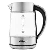 Чайник электрический стеклянный с подсветкой КТ-690 - 1.7 л