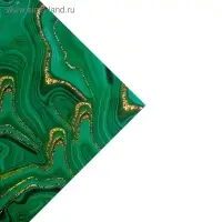 Бумага упаковочная глянцевая двухсторонняя &laquo;Малахит&raquo;, 70 х 100 см