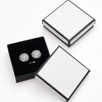 Коробочка подарочная под набор "Стиль", 9*9 см, цвет чёрно-белый