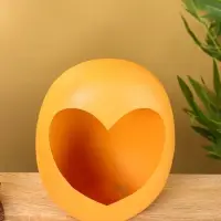 Подсвечник в форме сердца текстурный &laquo;Песок&raquo;, 16.5&times;8.5&times;22 +/- 1 см