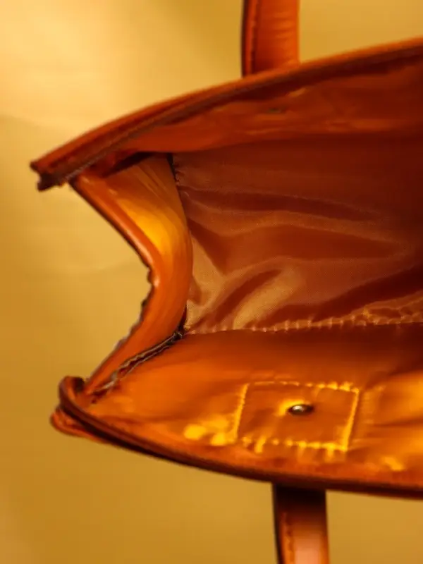 Сумка плетёная на молнии из пандана 30х10х35 см, светло-коричневый